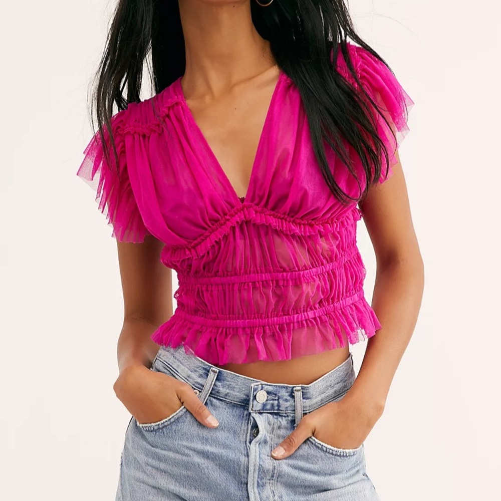 Free People- NEW WITH TAGS- Making Me Smile Top